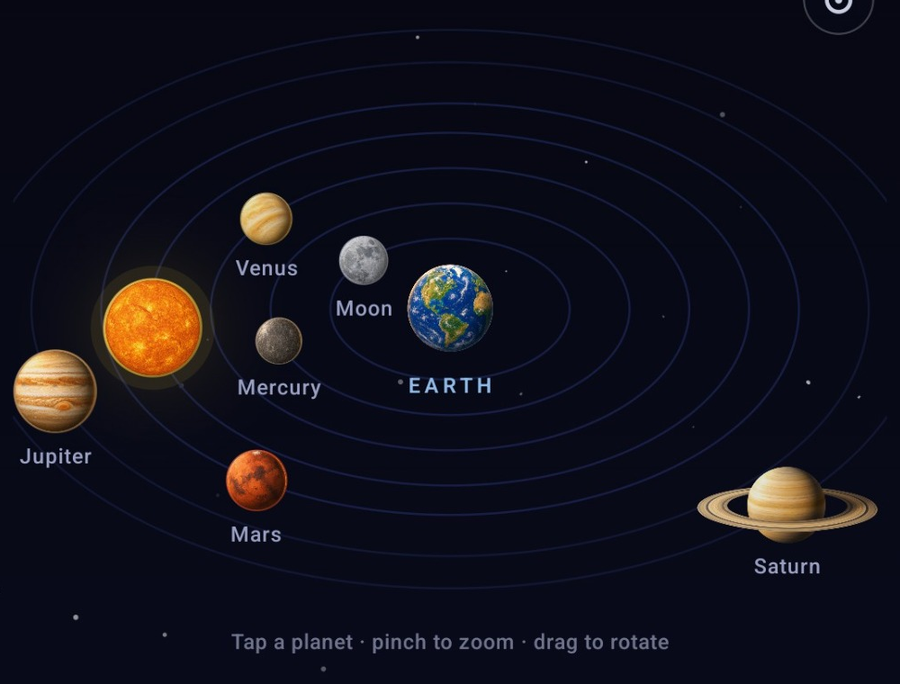 Sky Today orrery
